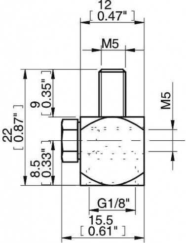 3150052 Angle adapter 90° M5