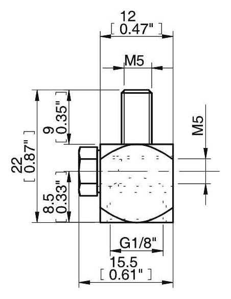 3150052 Angle adapter 90° M5