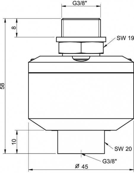 0121177 Ball joint fitting G3/8" FM limit. move PMAT X7026