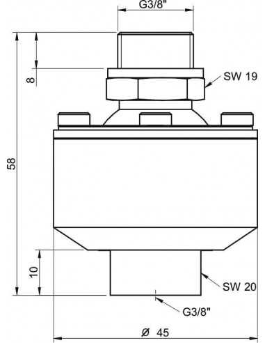 0110636 Ball joint fitting G3/8" FM Locking x7018