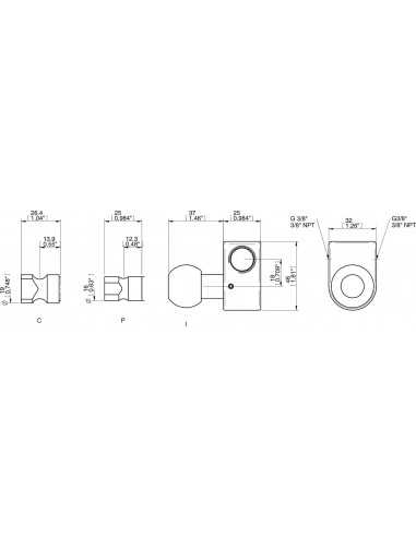 0120716 Centralized vacuum connection I NPT PMAT 6006 LH/RH