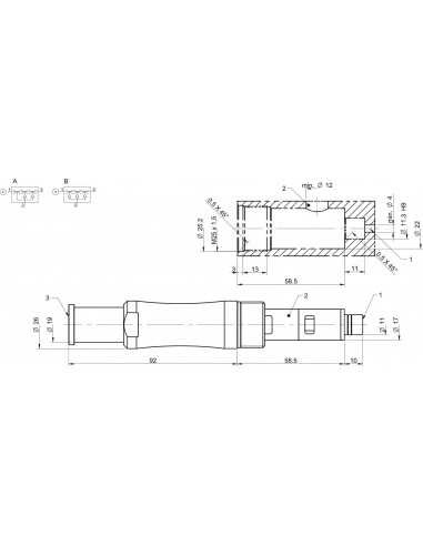 0107129 COAX Cartridge Midi Pi 48-3 C