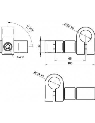 0121170 Cross connector 25-25 PMAT