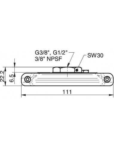 0100561 Fitting 110 11NC G1/2" hexagon wrench