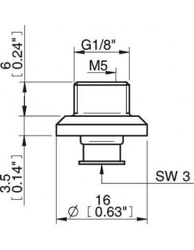 3150196 Fitting 20-30 02CD G1/8" / M5