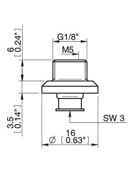 3150196 Fitting 20-30 02CD G1/8" / M5