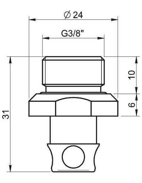 0112662 Fitting 40 04AJ G3/8" male