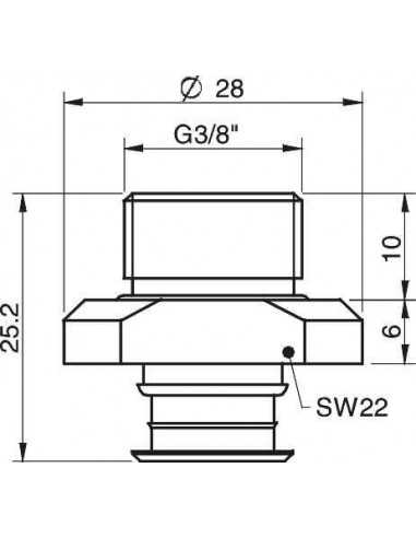 3250087 Fitting 50 05AD G3/8" male