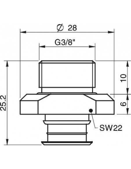 3250087 Fitting 50 05AD G3/8" male