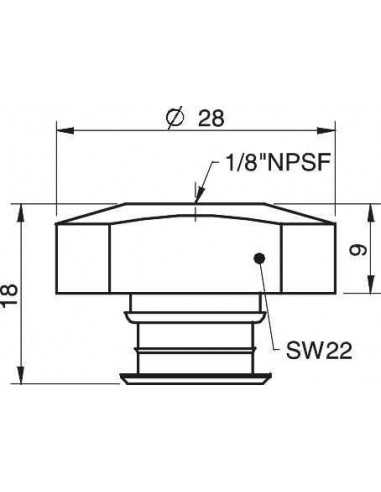 0101154 Fitting 50 05AG 1/8"NPSF female filter