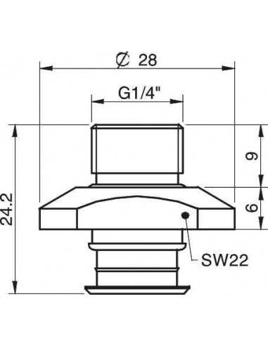 3251013 Fitting 50 05DB G1/4" male check valve