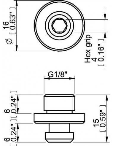 0205296 Fitting U20-2P G1/8" male