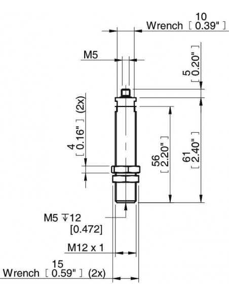 0200461 Height Adjuster HA12-45 M5M-M5F