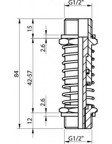 0114291 Level compensator G1/2" Extra stiff spring