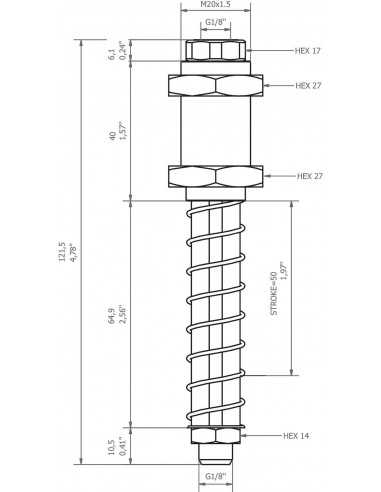 0208903 Level compensator KSPH-M20-1M-50A Non rotating