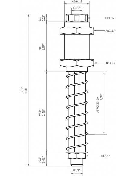 0208903 Level compensator KSPH-M20-1M-50A Non rotating