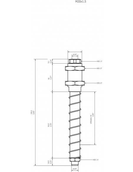 0208904 Level compensator KSPH-M20-1M-75 Rotating