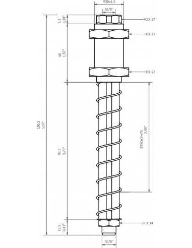 0208905 Level compensator KSPH-M20-1M-75A Non rotating