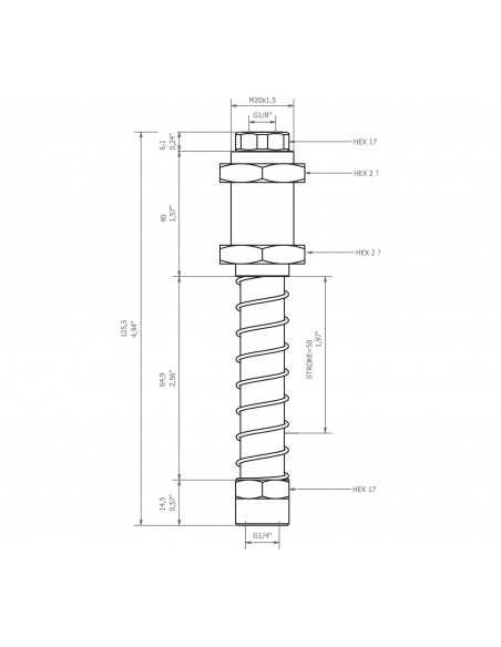 0208914 Level compensator KSPH-M20-2F-50 Rotating