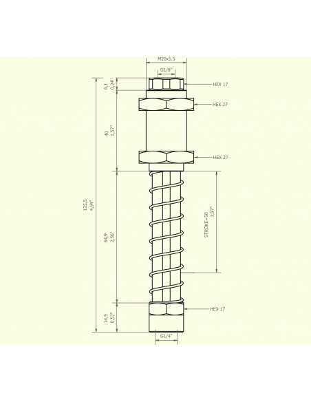 0208915 Level compensator KSPH-M20-2F-50A Non rotating