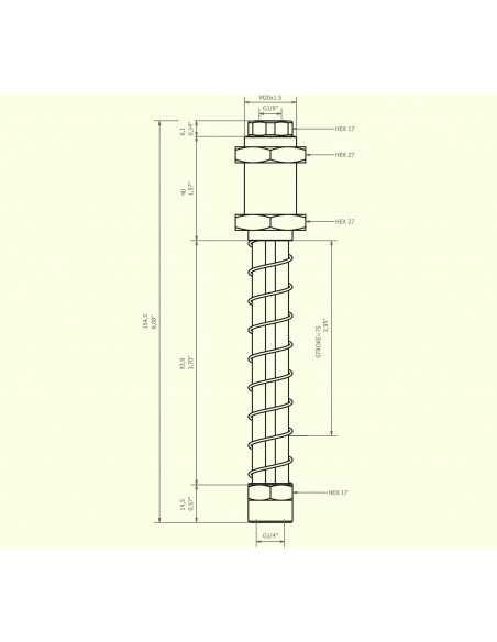 0208917 Level compensator KSPH-M20-2F-75A Non rotating