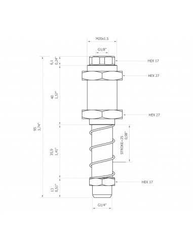 0208918 Level compensator KSPH-M20-2M-25 Rotating