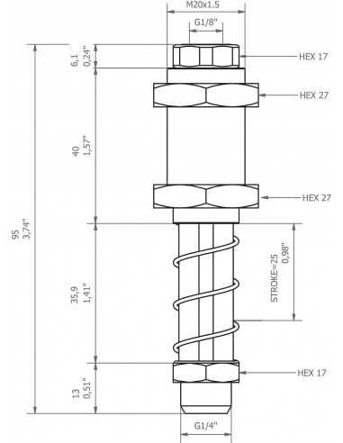 0208919 Level compensator KSPH-M20-2M-25A Non rotating