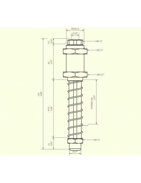 0208922 Level compensator KSPH-M20-2M-50A Non rotating