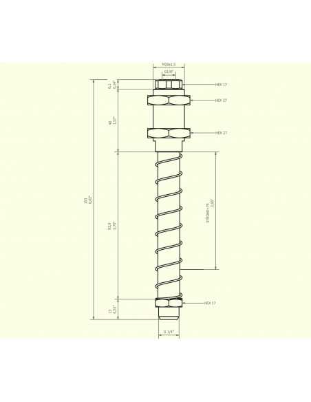 0208923 Level compensator KSPH-M20-2M-75 Rotating