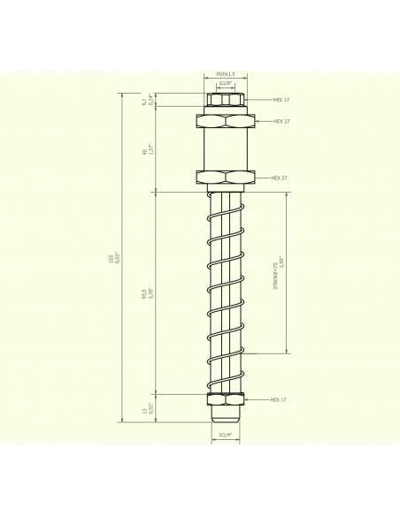 0208924 Level compensator KSPH-M20-2M-75A Non rotating