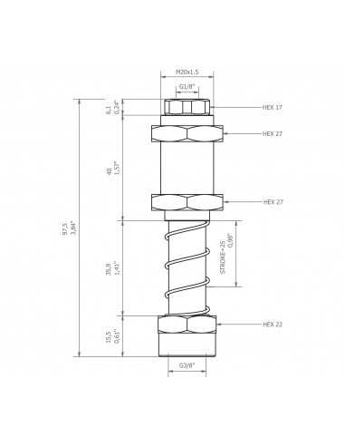 0208925 Level compensator KSPH-M20-3F-25 Rotating