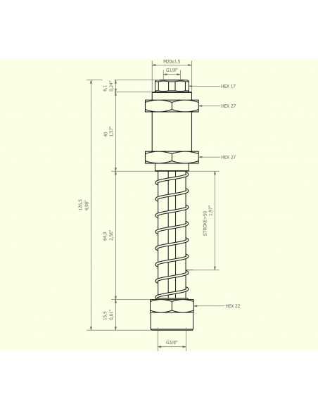 0208928 Level compensator KSPH-M20-3F-50A Non rotating