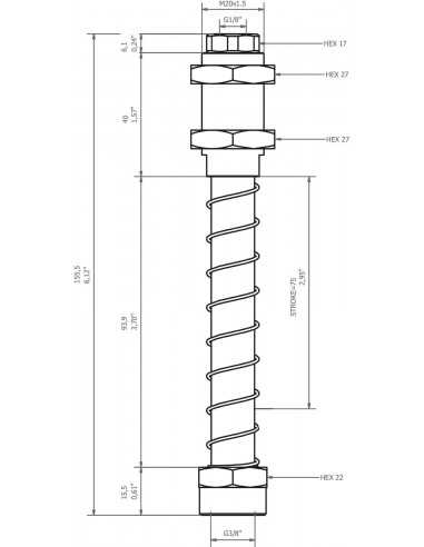 0208929 Level compensator KSPH-M20-3F-75 Rotating