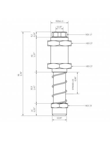 0208931 Level compensator KSPH-M20-3M-25 Rotating