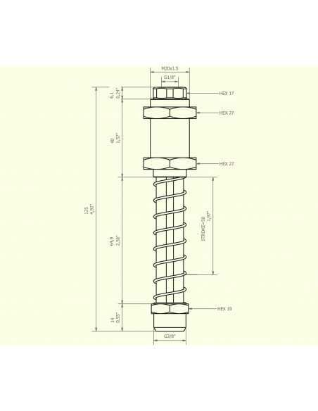 0208934 Level compensator KSPH-M20-3M-50A Non rotating