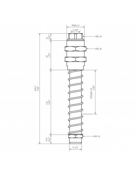 0209476 Level compensator KSPH-M30-4M-75