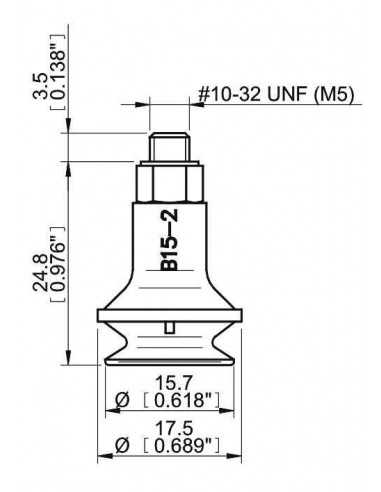 9906866 S.B15-2HN50.MM5M.00 Suction Cup