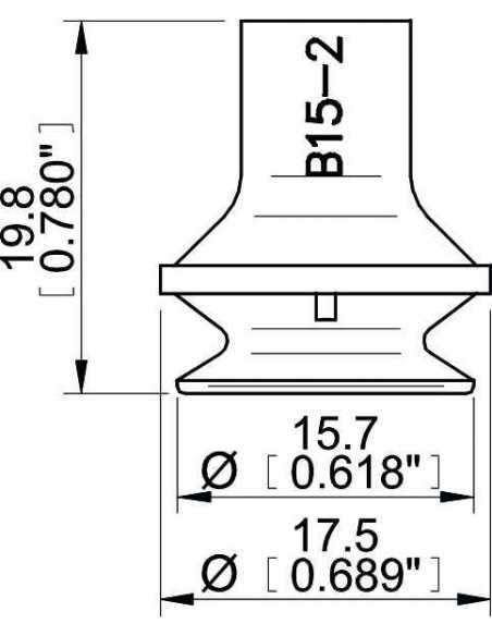 3150230S S.B15-2S50.XXX.00 Suction cup B15-2.20