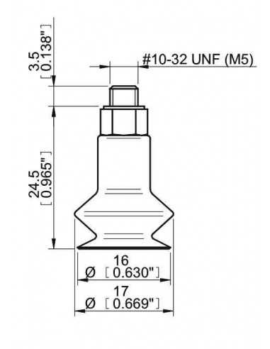 3250069 S.B15T81.MM5M.00 Suction cup B15MF.40.01AC