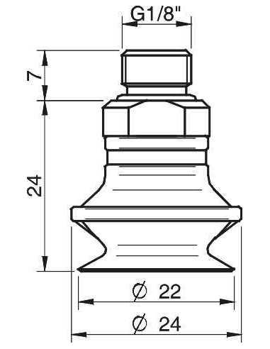 9906877 S.B20HN50.G18M.01 Suction Cup