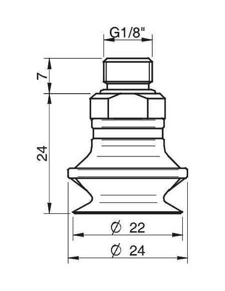 9906877 S.B20HN50.G18M.01 Suction Cup