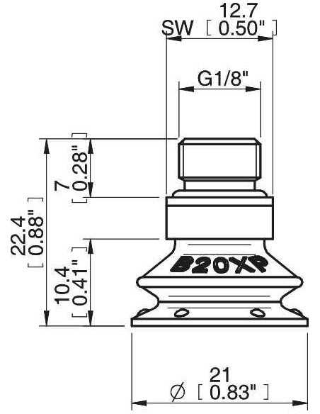 0205046 S.B20XP3060.G18M.01 Suction Cup