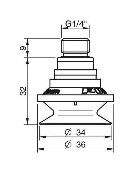 0108167 S.B30-2HN75.G14M.01 Suction cup B30-2.37.04AB