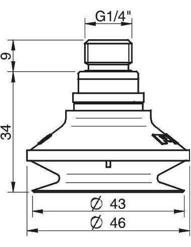 0101470 S.B40S50.G14M.01 Suction cup B40.20.04AB