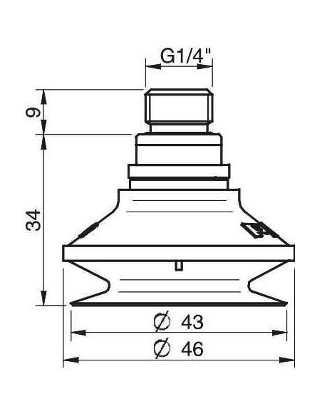 0101470 S.B40S50.G14M.01 Suction cup B40.20.04AB