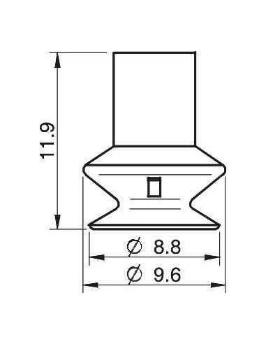 0200894 S.B8HN50.XXX.00 Suction cup B8 HNBR