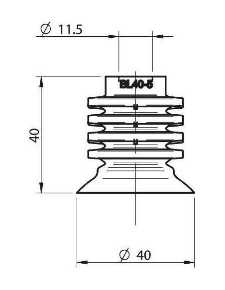 0117611 S.BL40-5S40.XXX.00 Suction cup BL40-5.20