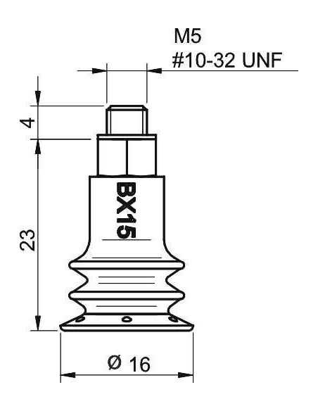 0124344 S.BX15P3060.MM5M.00 Suction Cup BX15P.4K.01AC