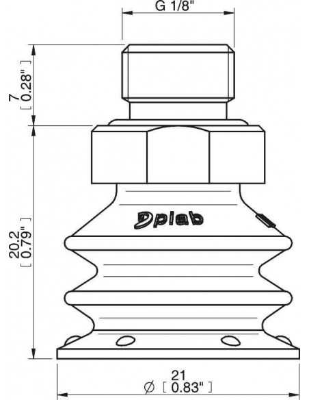 0125112 S.BX20P60.G18M.01 Suction cup BX20P.4E.02AB