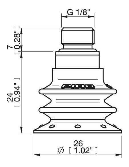 0114131 S.BX25P3060.G18M.50 Suction cup BX25P.4K.02AB.F